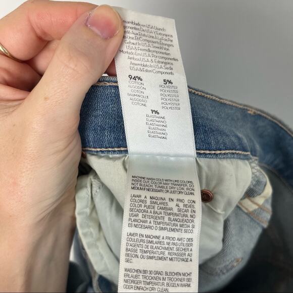 Mother Jeans Stunner Zip Ankle Step Fray Light Kitty Wash Size 28 - Picture 9 of 9